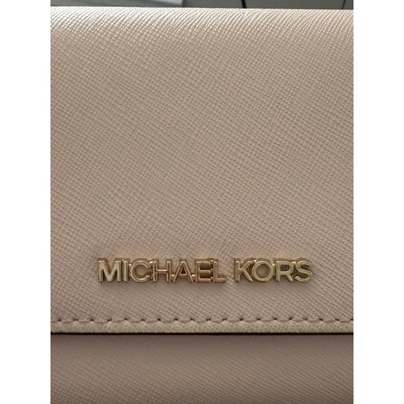 Michael Kors Handbags - Michael Kors Women Jet Set Travel Large Trifold Wallet Clutch in Powder Blush